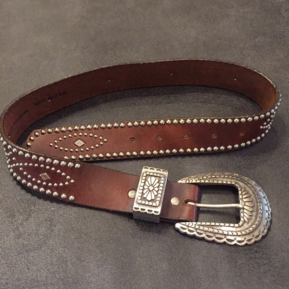 Silver buckle studded Billy Belt 31" waist